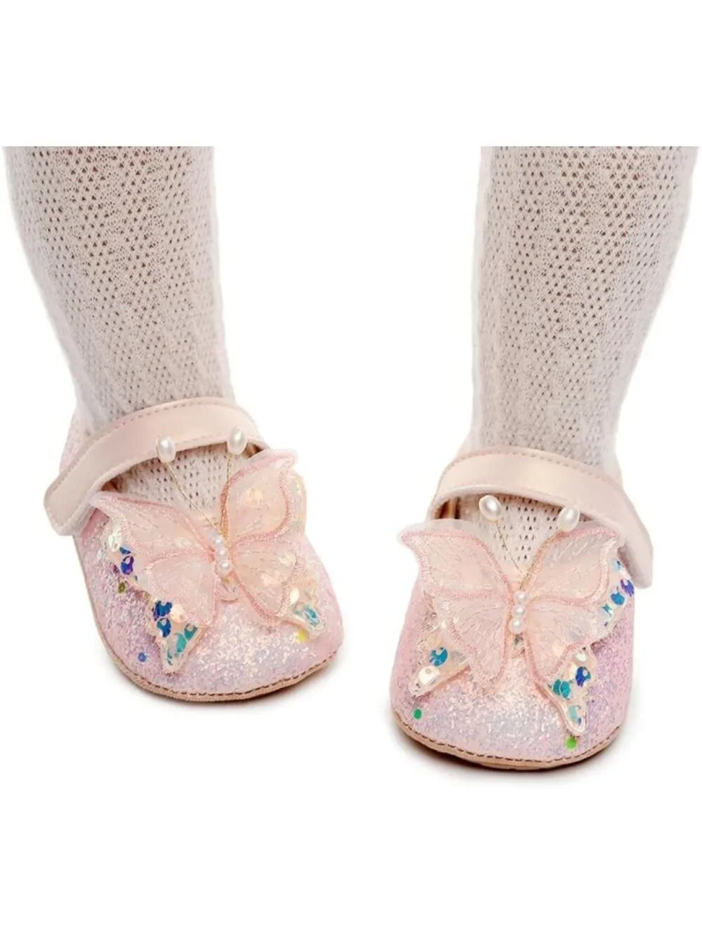 Chic Baby Girl Mary Jane Dress Shoes - Non-Slip, Bowknot Floral Flats for